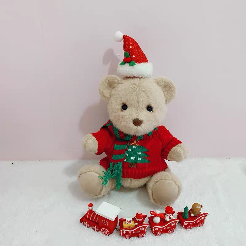 Lena bear hat doll plush net red doll accessories replacement ornaments winter doll handmade girls headgear