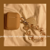 Love bracelet niche suitable for the new airpods3 protective cover cute ins wind apple airpodspro silicone soft shell Siamese one-piece 2 generation wireless bluetooth earphone pendant decoration