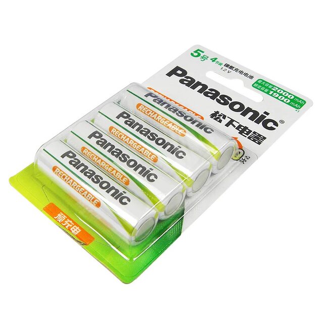 Panasonic Ni-Mh Evolta Rechargeable Battery Hhr-3Mrc/4B Contains 4 Aa Batteries 1.2V 2000Mah