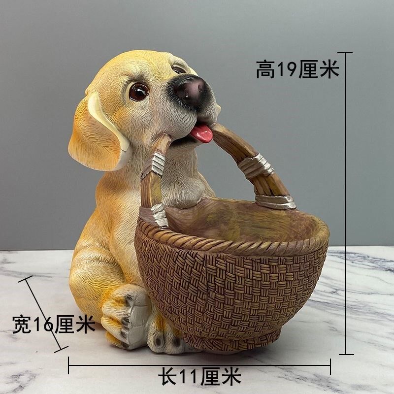 The decorations on the shoe cabinet are creative home furnishing cute puppy decoration entry porch shoe cabinet key storage decoration
