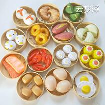 Kindergarten Beauty Food Area Materials Baby Kitchen Toy Children Steamed Cage Burger Cook Restaurant Corner Doll House