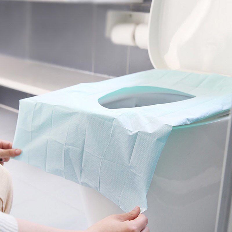 Disposable toilet mat travel paste non-woven cushion paper portable waterproof maternity toilet set-in toilet cover
