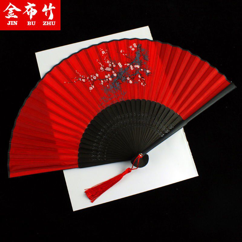 Fan Ancient Wind Folding Fan Princess Schoolgirl Streaming Su Carry-on Classical Ancient Dress Ancient Dance Hanfu Net Red Fan Summer
