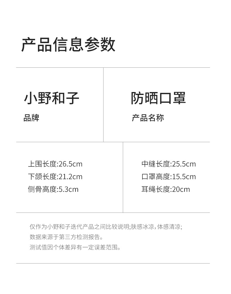 【中國直郵】【關曉彤同款】小野和子 防曬口罩 冰薄系列 護眼角 初戀粉 均碼 【皮膚科醫生毛越蘋教授推薦】