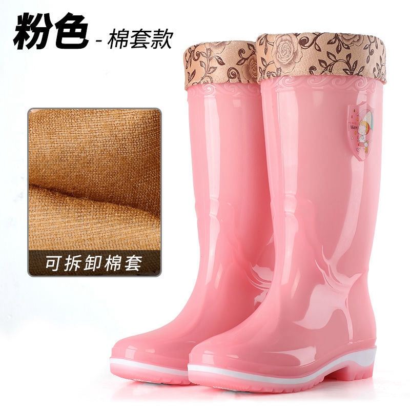Net red rain boots rain boots princess high water shoes women's Western style net red rain boots non-slip student long water boots