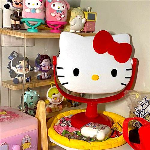 Зеркало hellokitty镜子化妆镜台式桌面梳妆台镜学生手持翻转用宿舍三丽鸥 OTHER