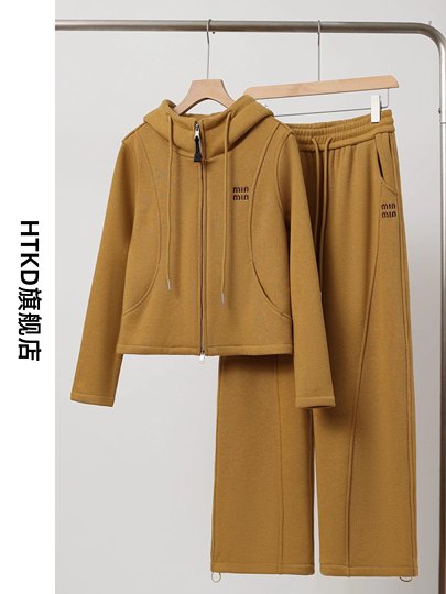 加绒运动套装女2025超好看冬装一整套高级感加厚阔腿裤休闲两件套