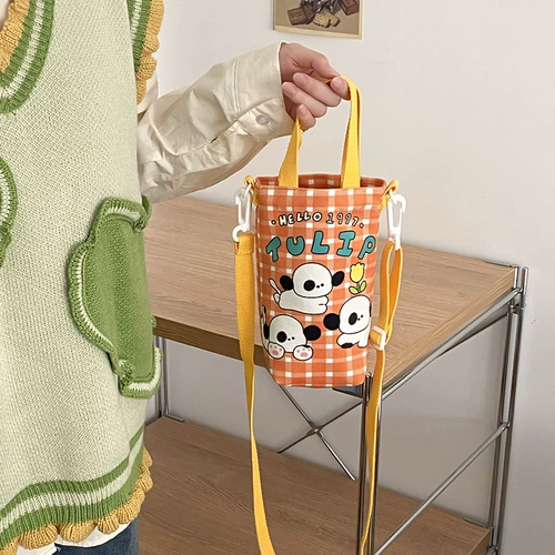 Портативная сумка через плечо для школьников, модный мультяшный чайник со стаканом, милая небольшая сумка, коллекция 2023