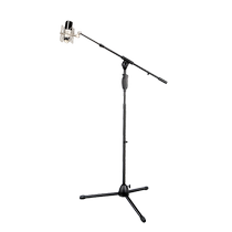 One-hand press lift microphone stand floor-standing tripod microphone stand professional performance mobile phone live broadcast microphone stand