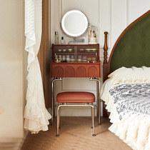 French medieval dressing table small 60cm bedroom solid wood dressing table mini ultra-narrow dressing table