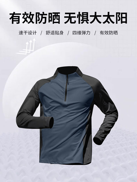 Swimwear men's sun protection long-sleeved swimming clothes drifting quick-drying tops adult surfing wetsuit summer new style
