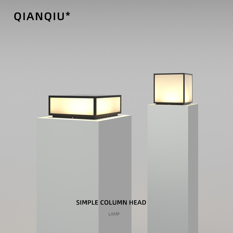 New Solar Column Headlights Outdoor Waterproof Patio Stainless Steel electric garden Villa Gate Wall Pillar Light