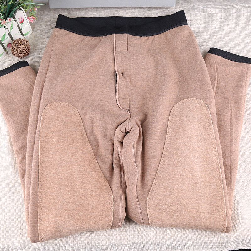 New feather 9013 warm pants men wool north of winter thick three - layer cotton pants 9012 with knee protection