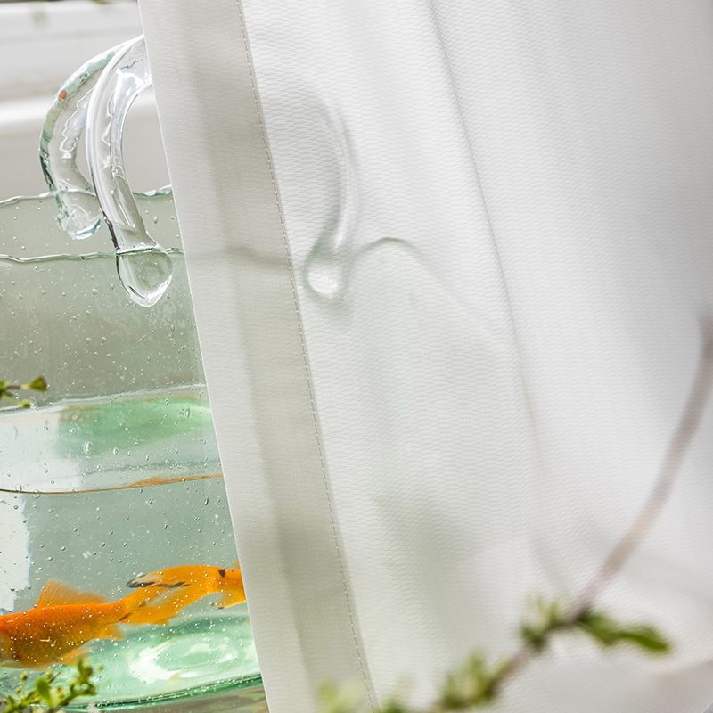 Sheer curtains and curtains are transparent and impermeable. Sheer curtains, dream curtains, bedroom, balcony, living room, bay window, white yarn