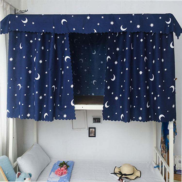 Bed curtain Dormitory Girl upper bunk without bracket sends hanging ring to send rope shading cloth Single enclosure Lower student's sleeping room