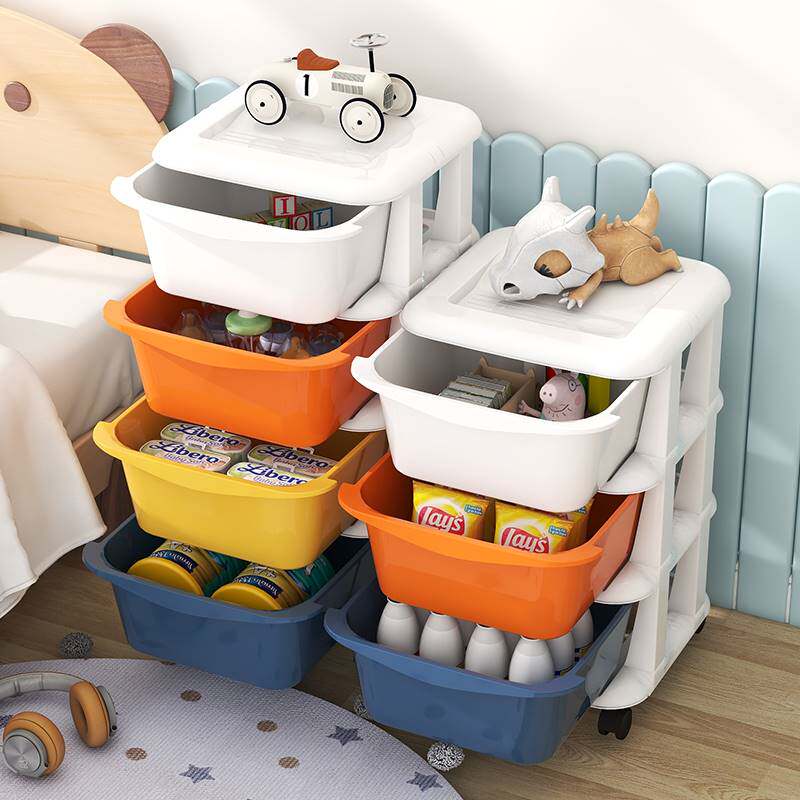 37cm multilayer drawer-type containing cabinet set children's toy plastic storage children's clothing finishing five bucket cabinets