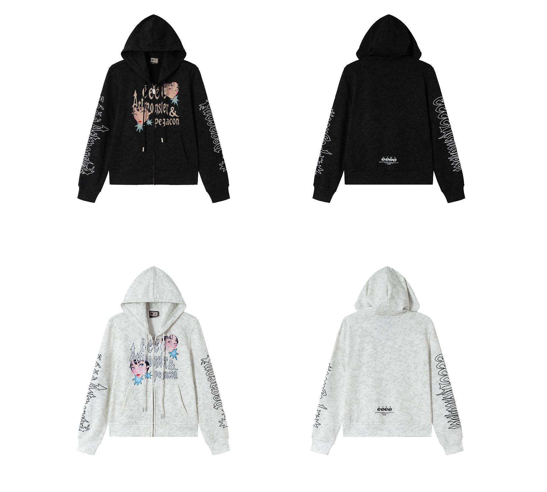 eeeeArtmonster Shattered Gothic Hoodie