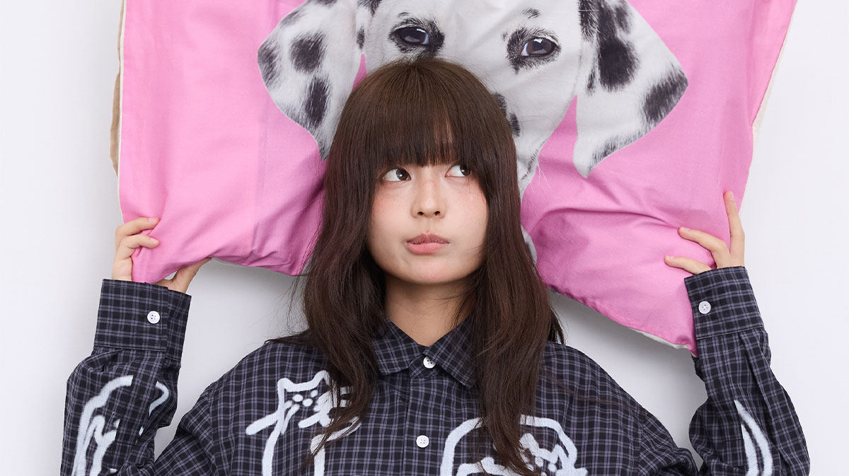 eeeeArtmonster Blue Plaid Cat Graffiti Shirt