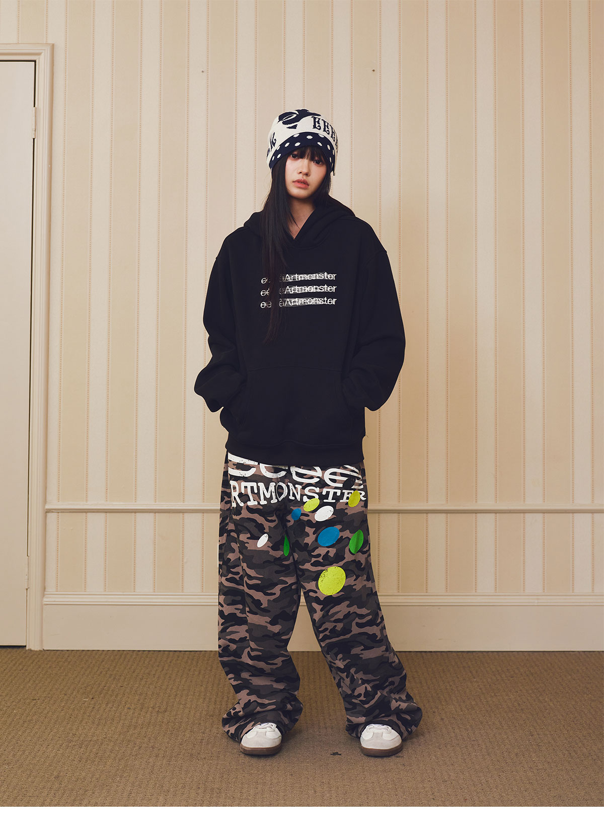 eeeeArtmonster Secret Words Embroidered Hoodie
