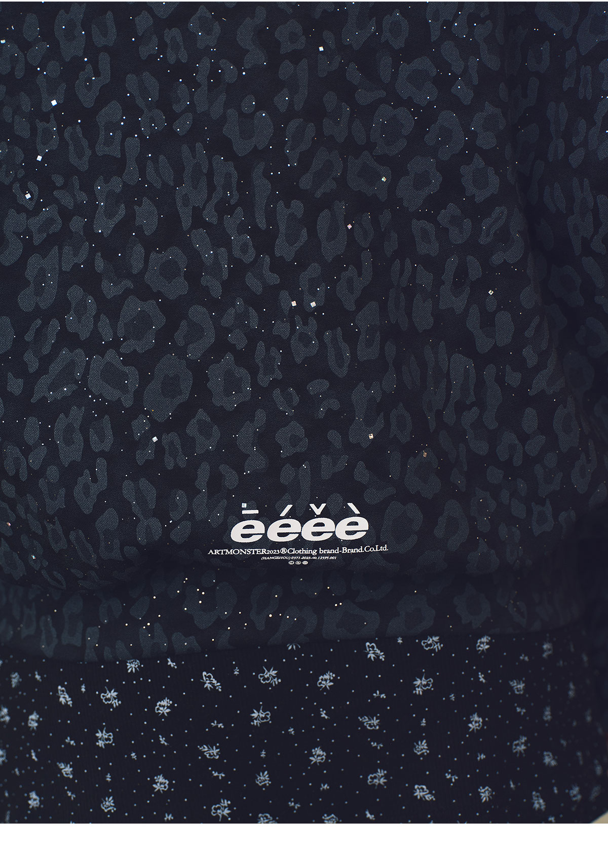eeeeArtmonster Cat Ear Leopard Sequin Hoodie