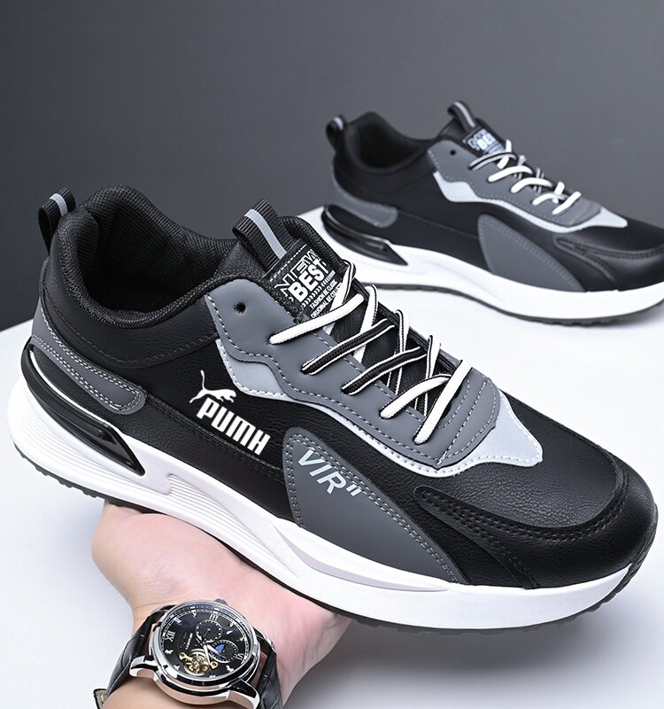 Walking is the focus ~ autumn winter sneakers men's shoes 2023 new leather face waterproof casual shoes running shoes-Taobao