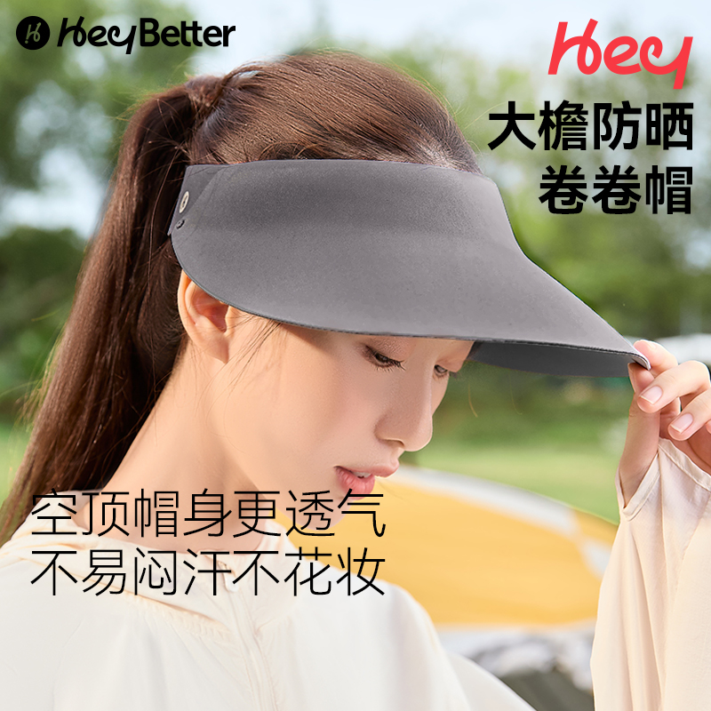 HeyBetter サンハット レディース 夏用 つば広 サンハット 紫外線カット 折りたたみ 空トップ 大人用 サンハット