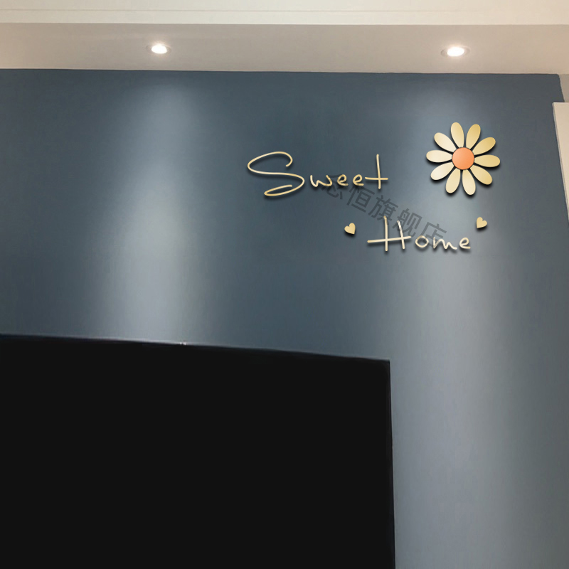 3d English alphabet wall decoration cover ugly stickers three-dimensional wall stickers light luxury Nordic living room TV background wall