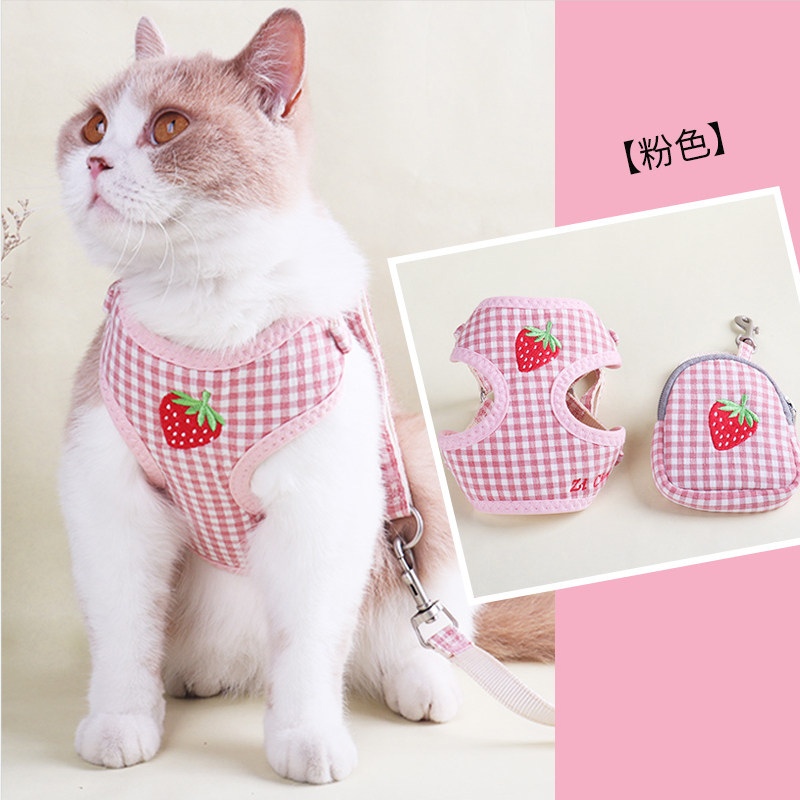 Dogs traction rope vest-style dog chains for dogs Cat Rope Kitty Cat Rope Teddy Small Dog Chest Back Dog Supplies