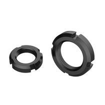National standard round nut GB812 lock nut slotted anti-return anti-loosening round screw nut four slots and cap M10M200