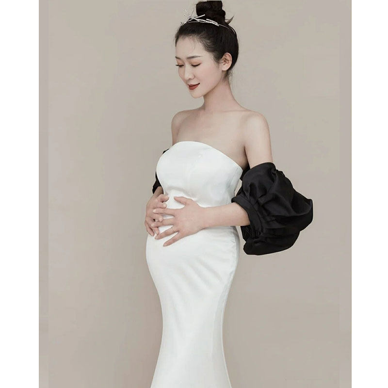 2022 fashion white fishtail skirt maternity dress maternity photo clothes photo studio art photo theme photography photo clothes