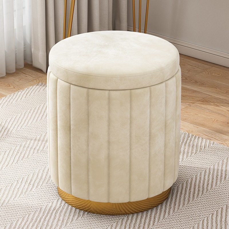 Nordic light luxury makeup stool home round stool bedroom makeup chair net red makeup chair girl cute ins stool - Taobao