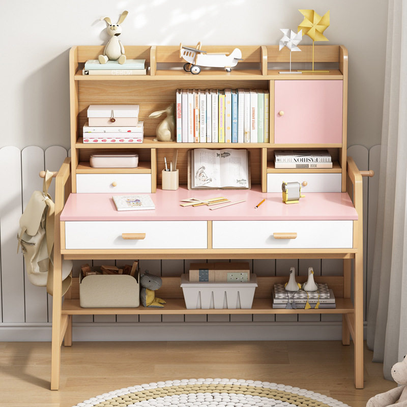 Desk bookshelf combination student study desk simplicity home student one writing desk bedroom boy homework desk
