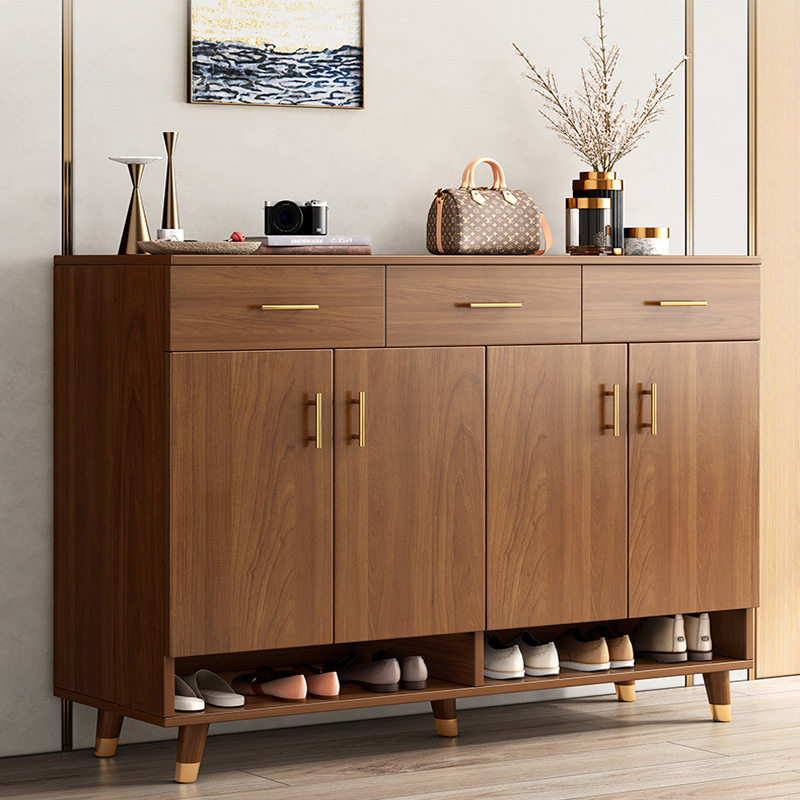 Storage cabinet American solid wood color chest of drawers wooden simple modern living room against the wall cabinet drawer bedroom storage cabinet
