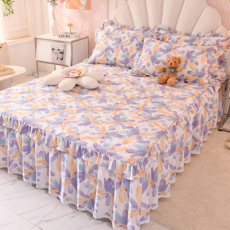 Cotton bed skirt thickens cotton bedsSingle Bed Apron for Bed Bed Large Bed Bed