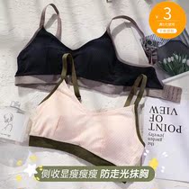 Sports lingerie large breasted with small chest Concorny rear No steel ring Modale comfort student Developmental Teenage Girl Smear Bra Hood
