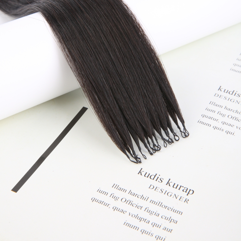New 3Rd Generation Non-Foldable Feather Hair Extensions Real Hair Extensions Micro Link Invisible Long Straight Hair Extension Tools