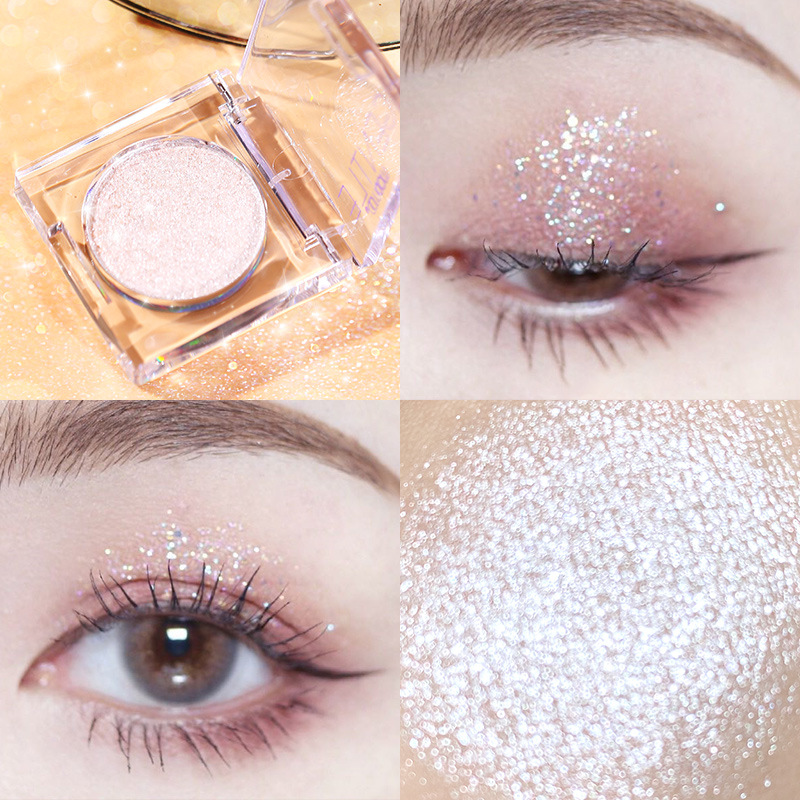 Monochrome eye shadow flat replacement sequins shiny highlight powder super flash pearlescent