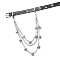 In belt female decoration JK uniform skirt butterfly jeans with metal chain waist chain hip hop punk