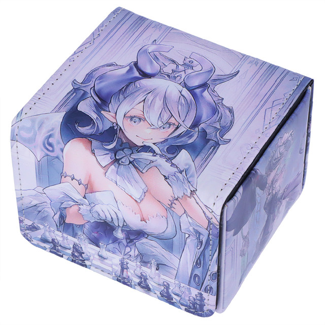 ກ່ອງບັດ Yu-Gi-Oh Silver City Leather Card Box ຄວາມຈຸຂະຫນາດໃຫຍ່ ກ່ອງເກັບຮັກສາບັດ Waterproof PTCG Board Game ກ່ອງບັດຢ່າງເປັນທາງການ