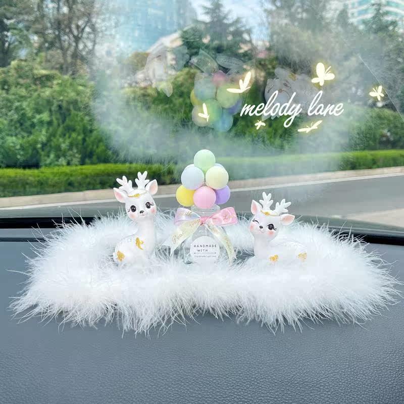 Car ornaments female driver interior accessories 202211121 new goddess car decoration feather pad net red all the way