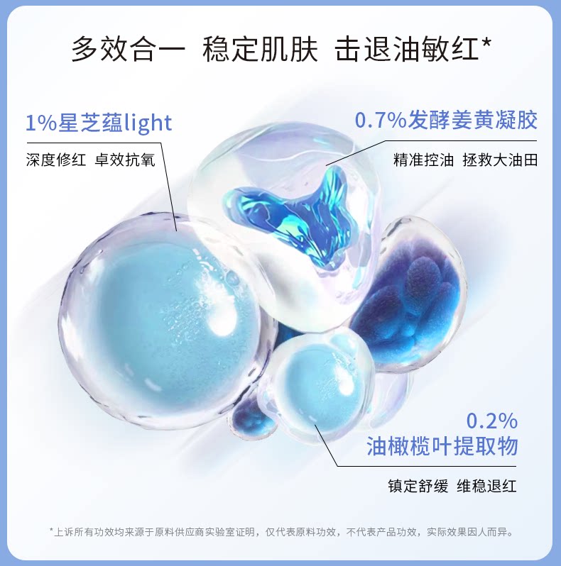 【中国直邮】 成分星球 橄芝多维舒缓控油凝露 油皮修护维稳清爽不粘腻 70g