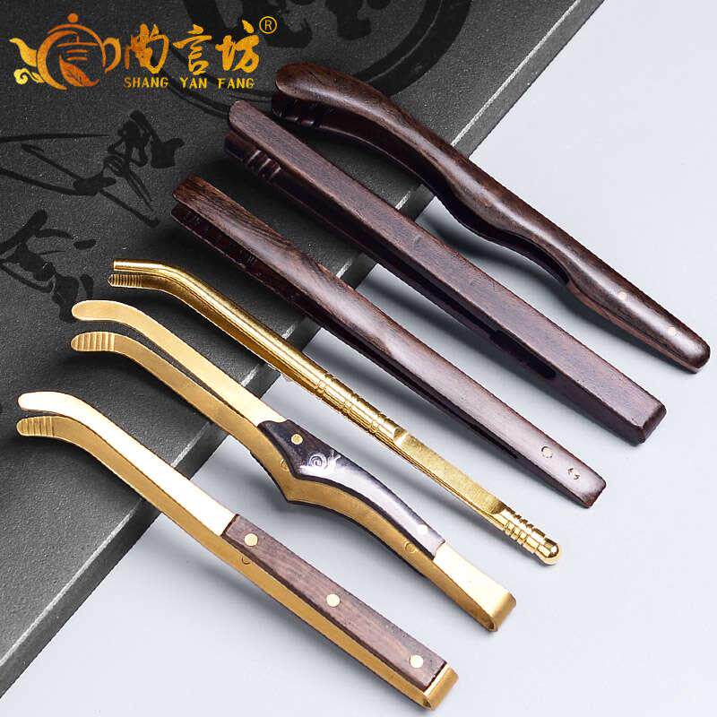 Solid Wood Tea Road Six Gentlemen Black Sandalwood Brush Flowers Pear Raising Pot Pen Tea Clips Tea Tweezers Utiliti accessories Home Big-Taobao