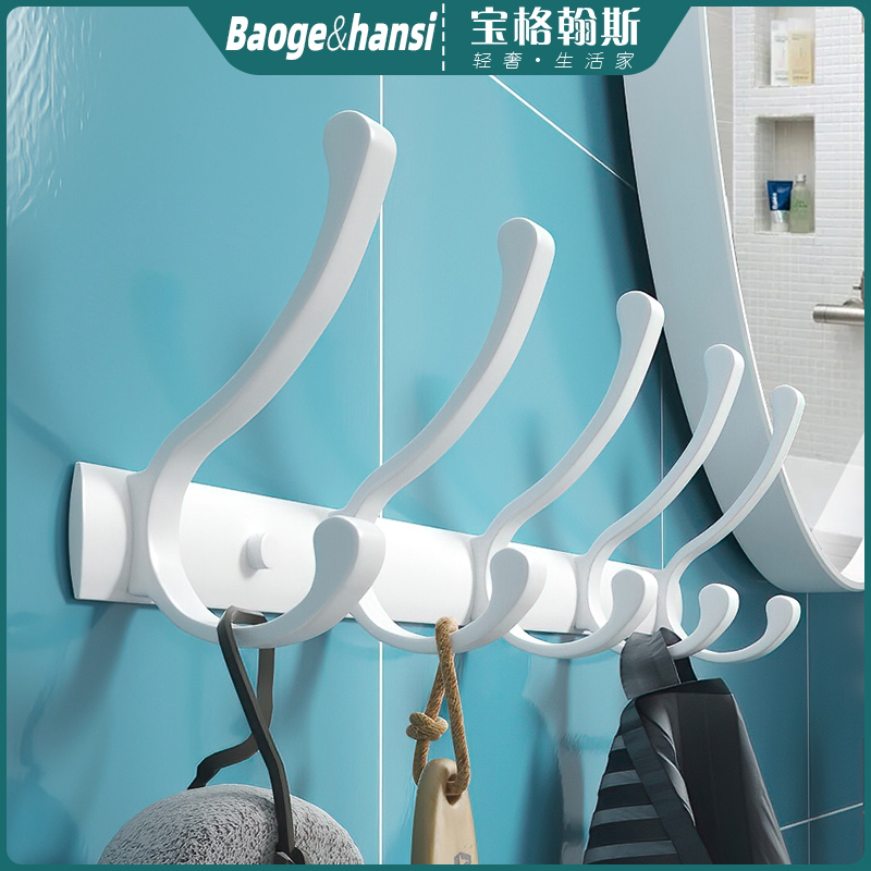 Hanglehook wall towel hook wall toilet without punching fixed door behind clothes hook bathroom stick