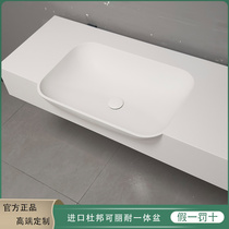 Imported from the United States DuPont Corian washbasin small apartment bathroom integrated washbasin large belly basin external throw basin