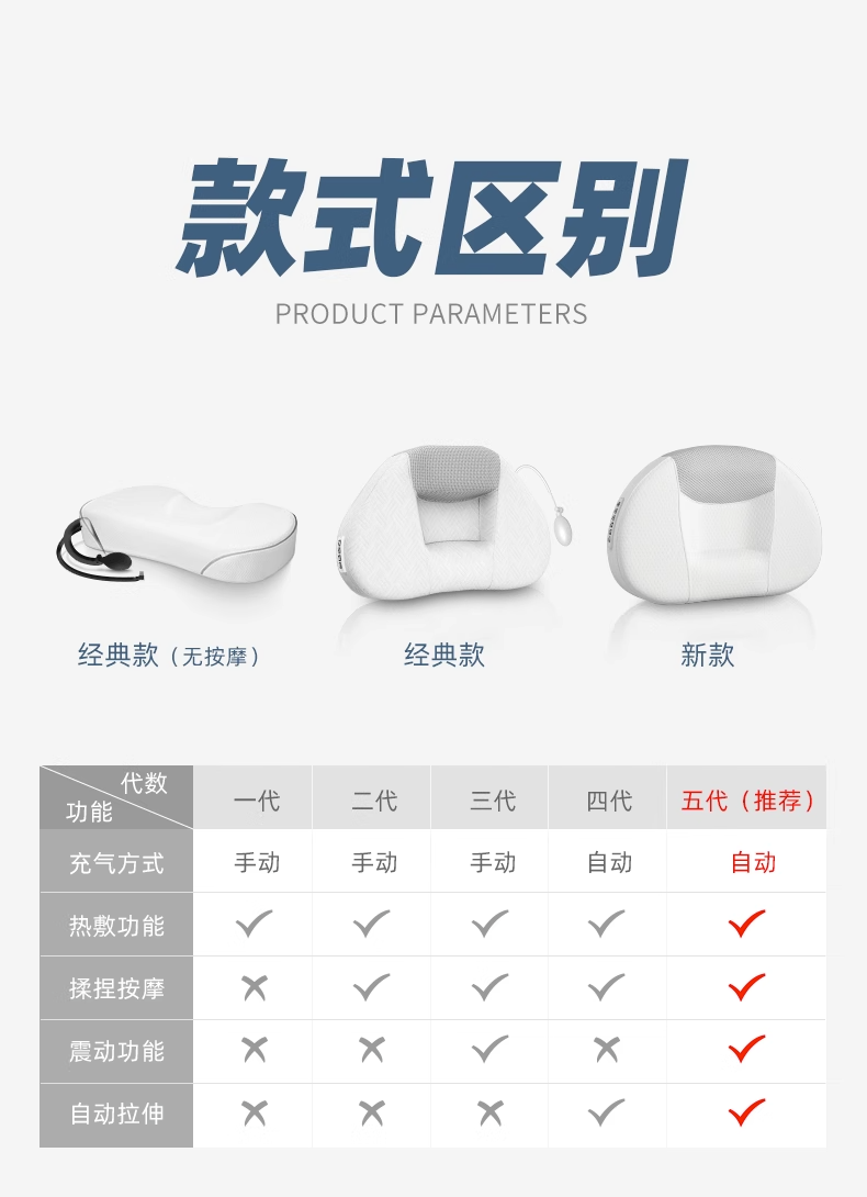 Подушка 法国vormajer颈椎专用枕头护颈椎助睡眠修复富贵包病人加热按摩枕