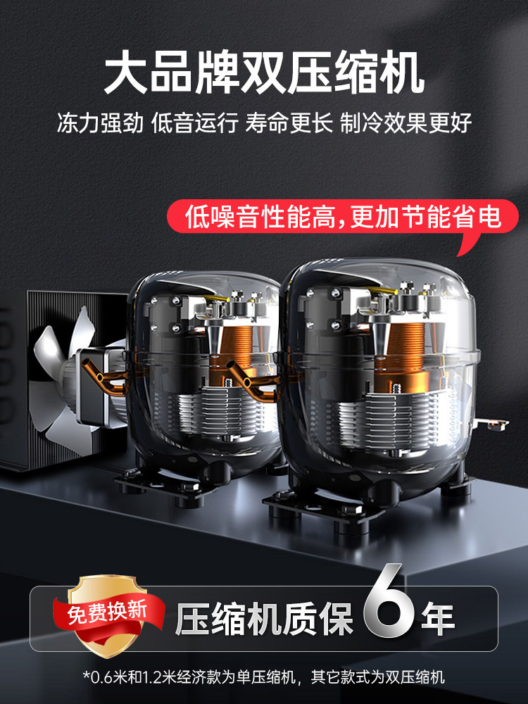 Ice Cast Hanging Meat Cabinet Commercial Fresh-Keeping Cabinet Pig, Sheep and Beef Freezing Display Cabinet Refrigerated Cold Fresh Vertical Meat Steak Acid Freezer