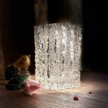 Light luxury high-quality crystal glass vase N hydroponic container flower arrangement living room restaurant decoration high-end atmosphere