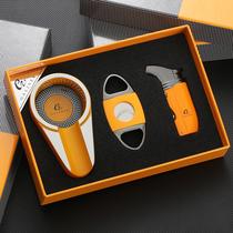 German cigar scissors set special cigar cutter puncher spray gun lighter tool imported cigar scissors accessories