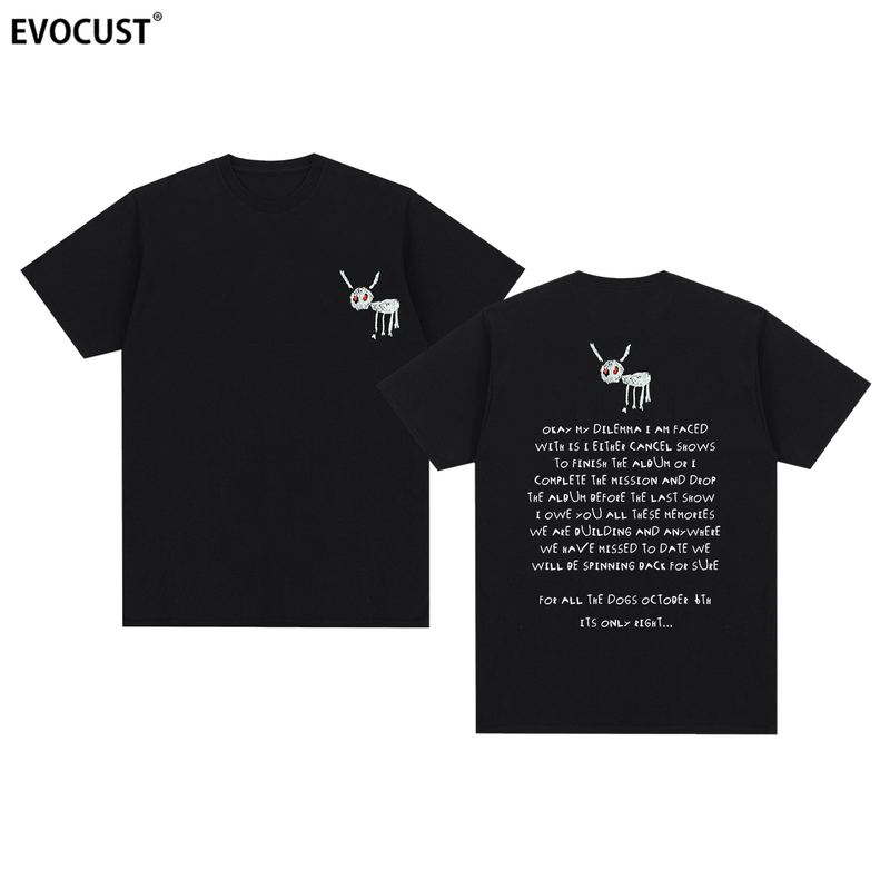 Drake Short-Sleeve T-Shirt for All the Dogs Drake Hip-Hop Trendy Brand Album Rap Unisex ins Drake Short-Sleeve T-Shirt for All the Dogs Drake Hip-Hop Trendy Brand Album Rap Unisex ins