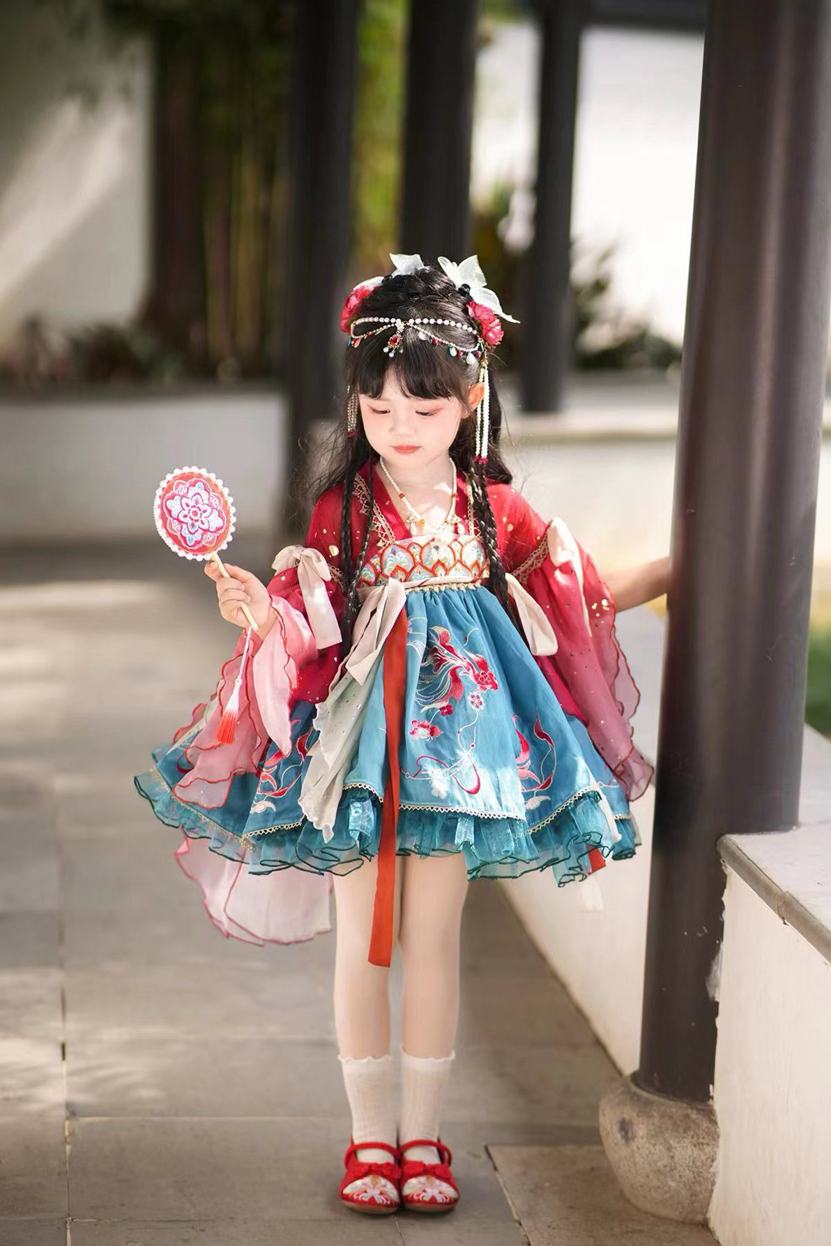 green emerald velvet dress ARISTOCRAT KIDS | IMPERIAL GOLDFISH SILK GOWN